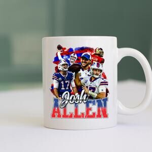 Buffalo Bills NFL 15 oz Coffee Mug Josh Allen Vintage Style Design Bills 2